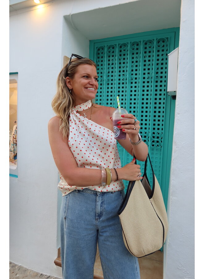 CAMBRIA  DOT OFF-SHOULDER TOP