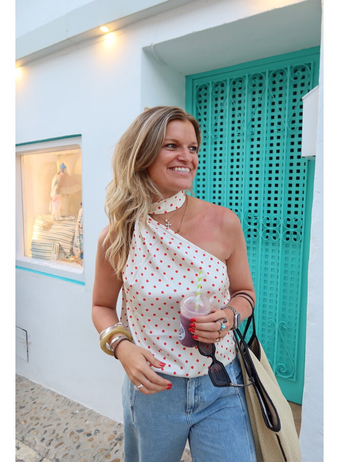 CAMBRIA  DOT OFF-SHOULDER TOP