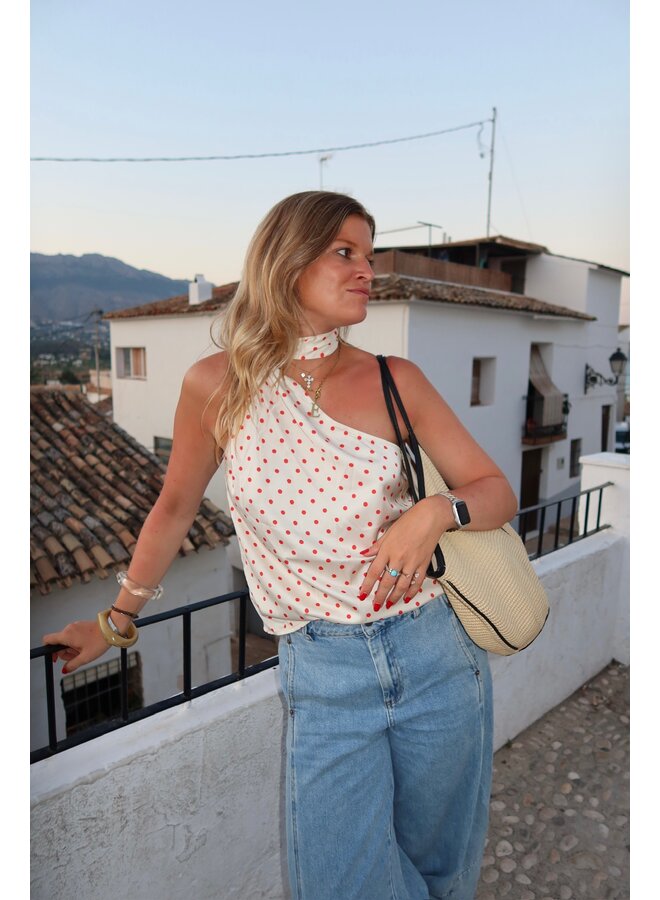 CAMBRIA  DOT OFF-SHOULDER TOP