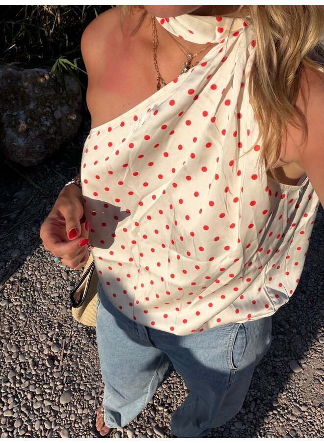 CAMBRIA  DOT OFF-SHOULDER TOP