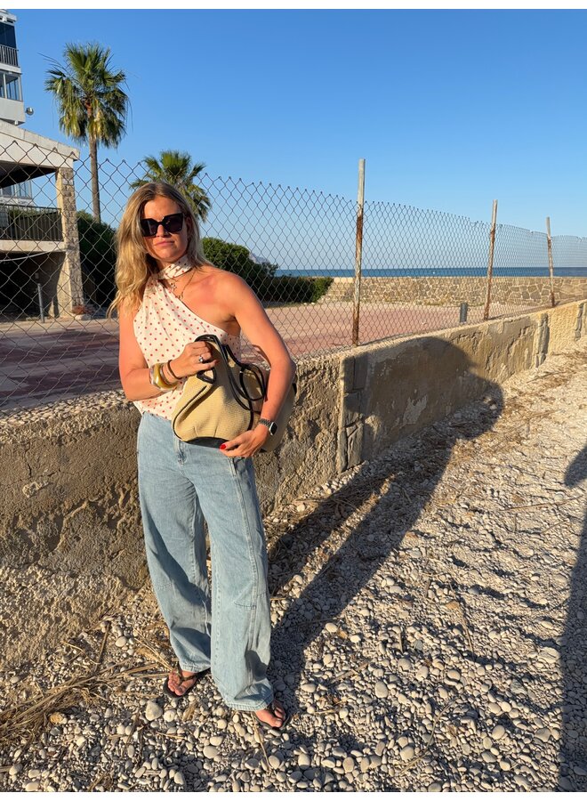 CAMBRIA  DOT OFF-SHOULDER TOP