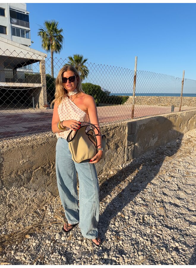 CAMBRIA  DOT OFF-SHOULDER TOP