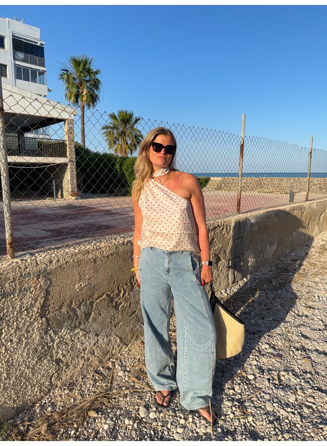 CAMBRIA  DOT OFF-SHOULDER TOP