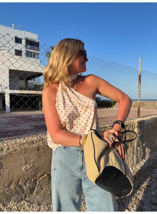 CAMBRIA  DOT OFF-SHOULDER TOP