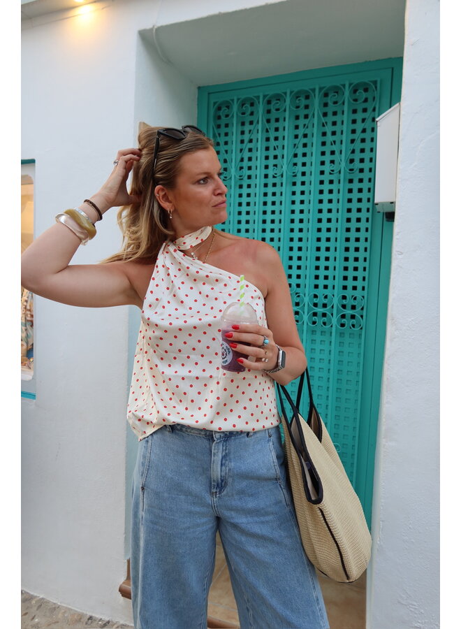 CAMBRIA  DOT OFF-SHOULDER TOP