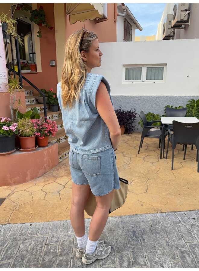 ASJA WRAP DENIM SKORT DENIM