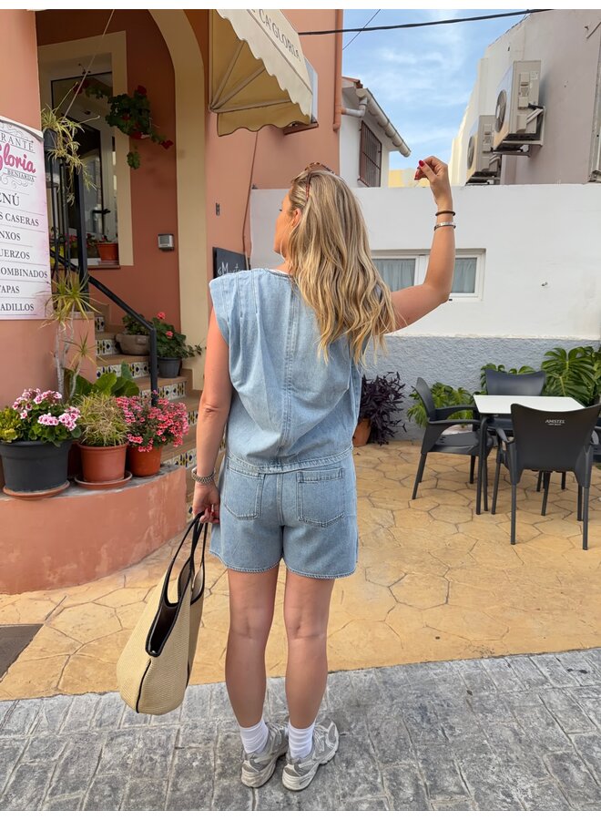 ASJA WRAP DENIM SKORT DENIM