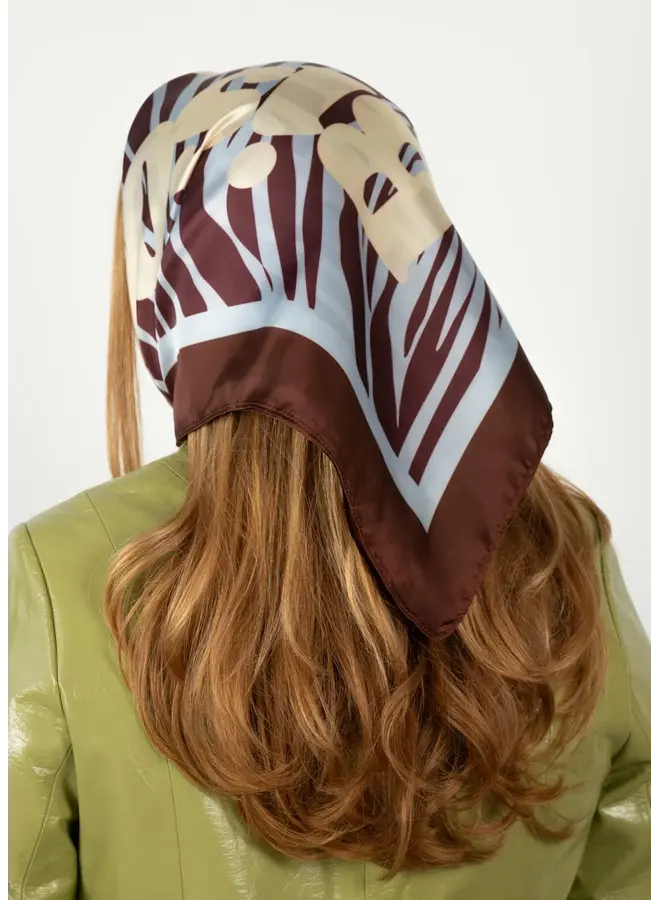 BISOU SCARF BROWN MULTI