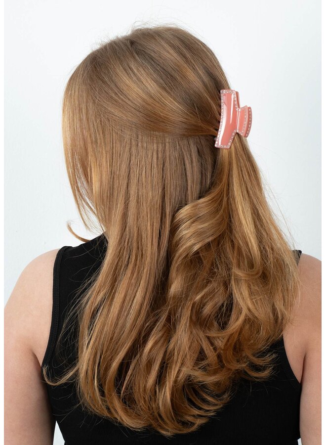 ANNA BISOU MIDDLE PINK DIAMOND CLIP