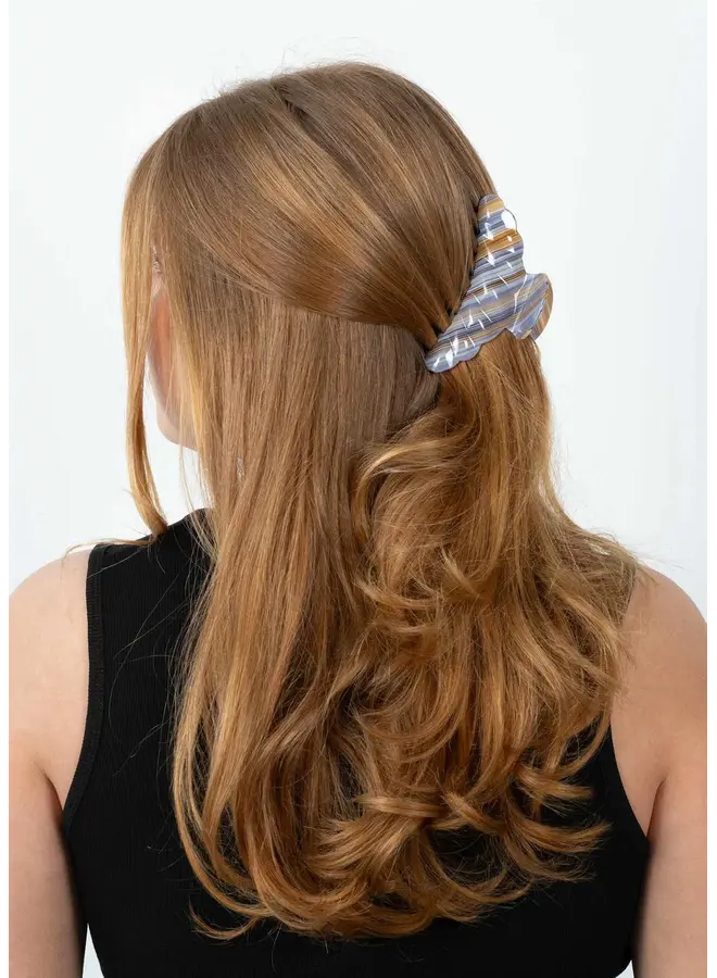 VIVIENNE BIG CLIP BLUE/BEIGE MIX
