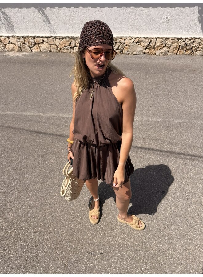 CELIA DRESS BROWN