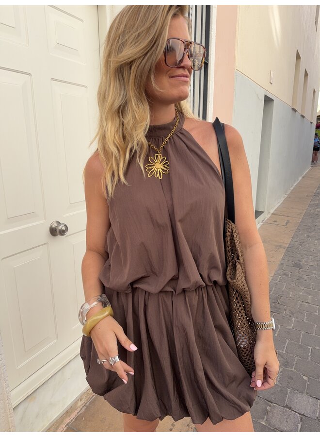 CELIA DRESS BROWN