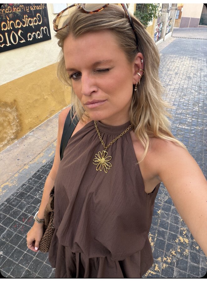 CELIA DRESS BROWN