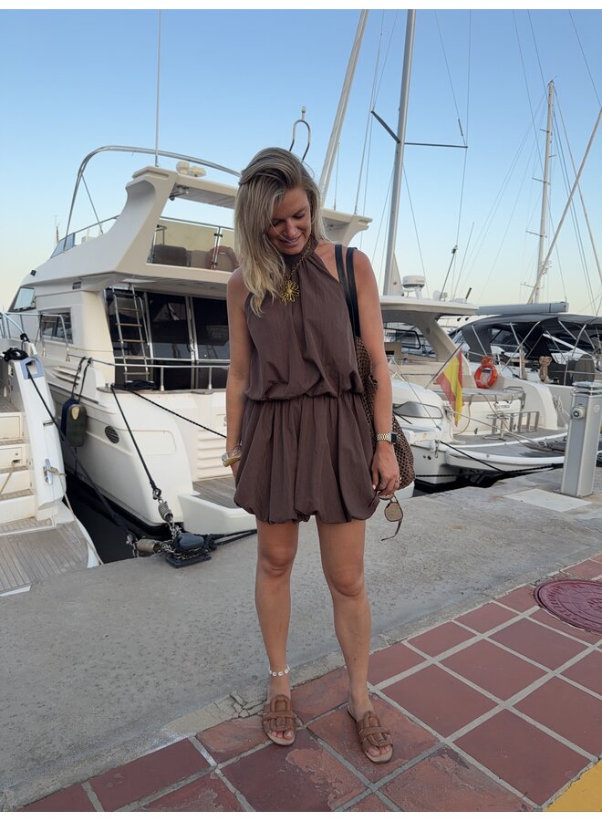 CELIA DRESS BROWN