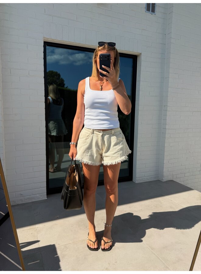 LIVA SHORTS ECRU