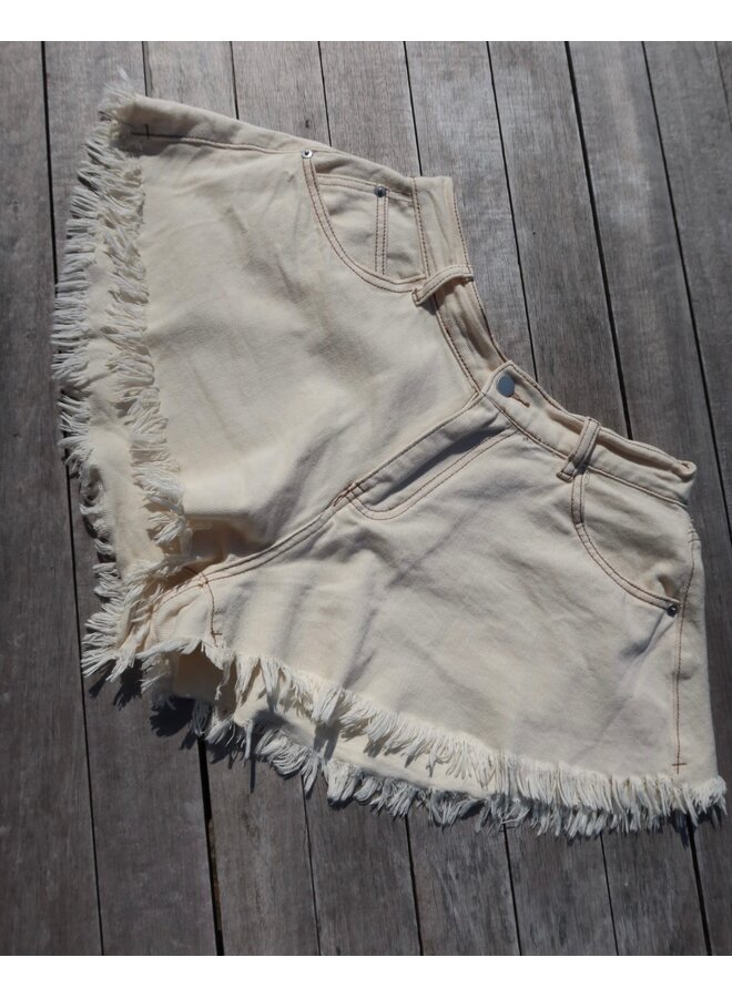 LIVA SHORTS ECRU