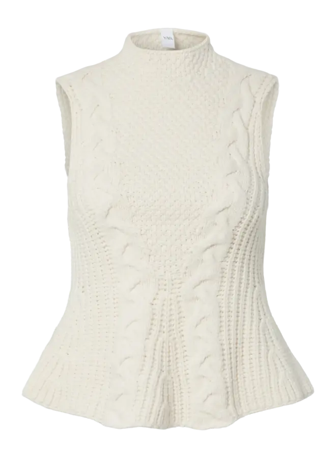 YASPEPPA KNIT TOP PRISTINE