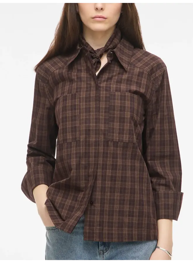 ROURONA OVERSIZED SHIRT BROWN