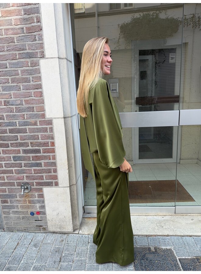 YASPELANA PALAZZO PANTS OLIVE