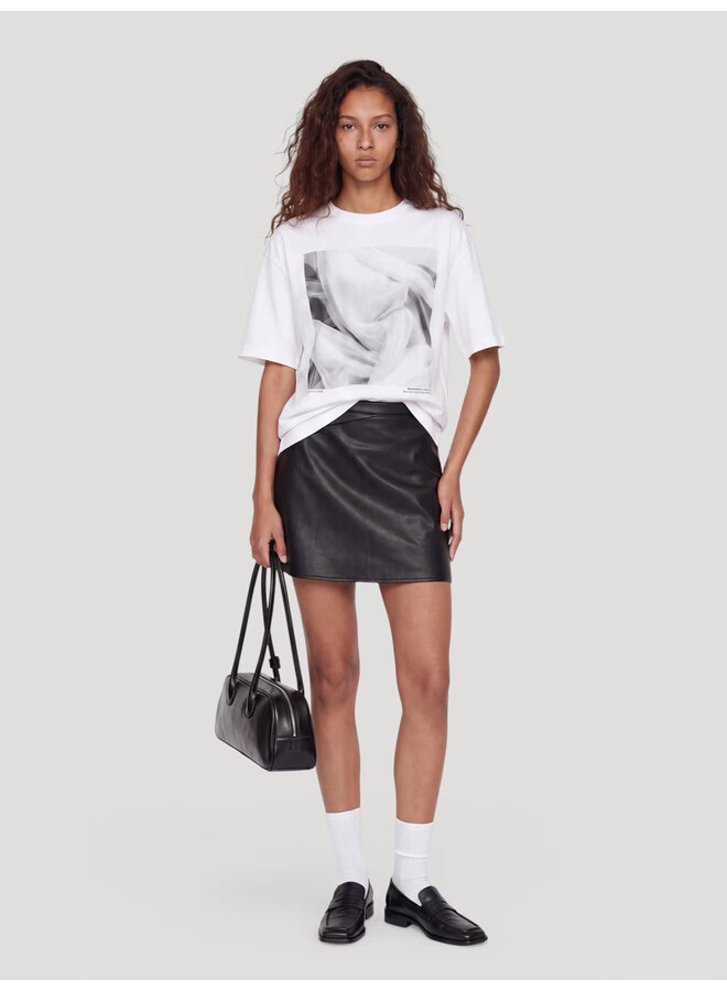 XIA T-SHIRT WHITE ABSTRACT PRINT