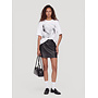 XIA T-SHIRT WHITE ABSTRACT PRINT