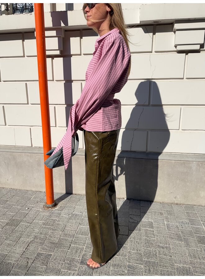 YASRAYLY ESTA TIE SHIRT CASHMERE ROSE