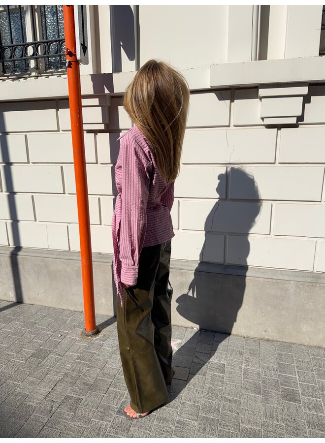 YASRAYLY ESTA TIE SHIRT CASHMERE ROSE