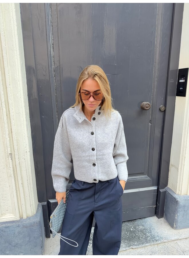 ROW UTILITY CARDIGAN GREY MELANGE