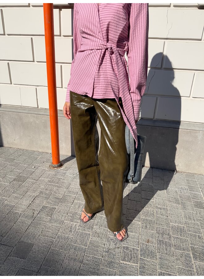 RICHA LEATHER PANTS OLIVE