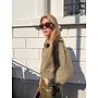 ROW ZIP KNIT CARDIGAN ARMY GREEN