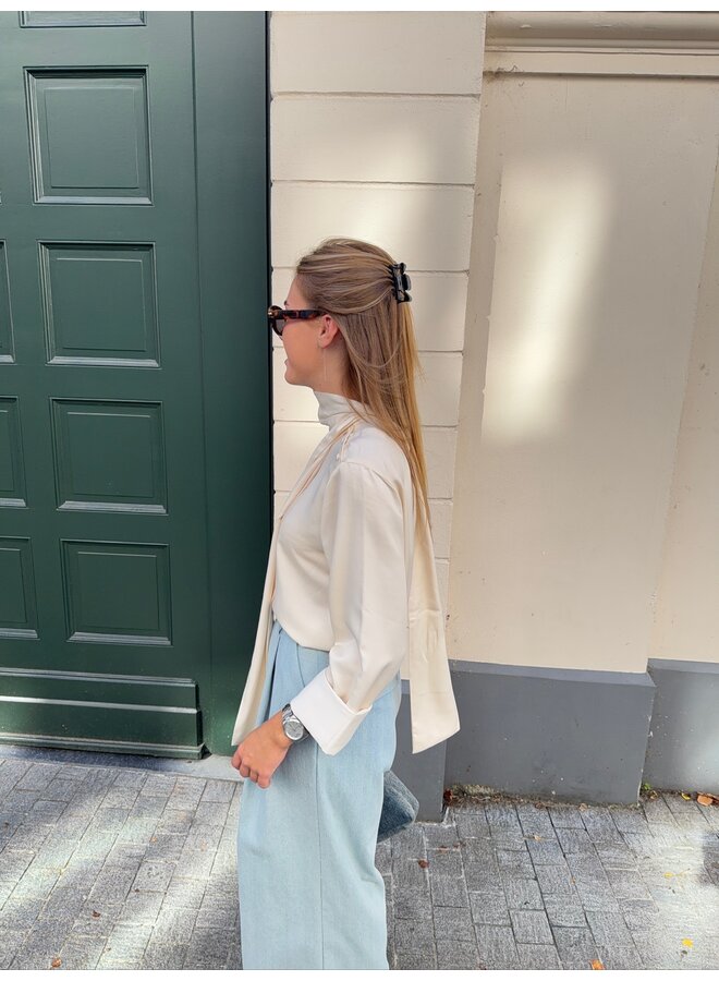 ROUASPEN HIGH NECK TOP ECRU