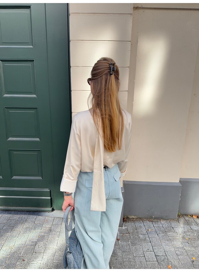ROUASPEN HIGH NECK TOP ECRU
