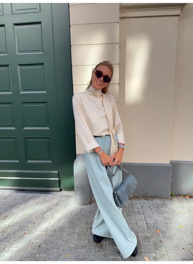 ROUASPEN HIGH NECK TOP ECRU