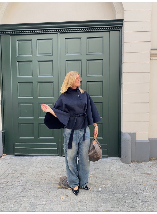 YASALMIO WOOL JACKET NAVY