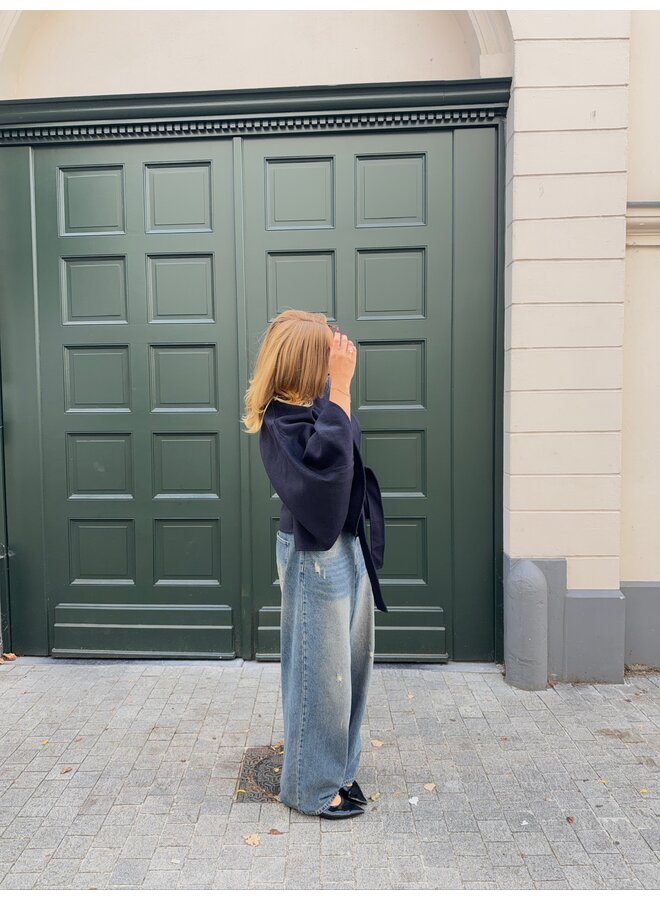 YASALMIO WOOL JACKET NAVY