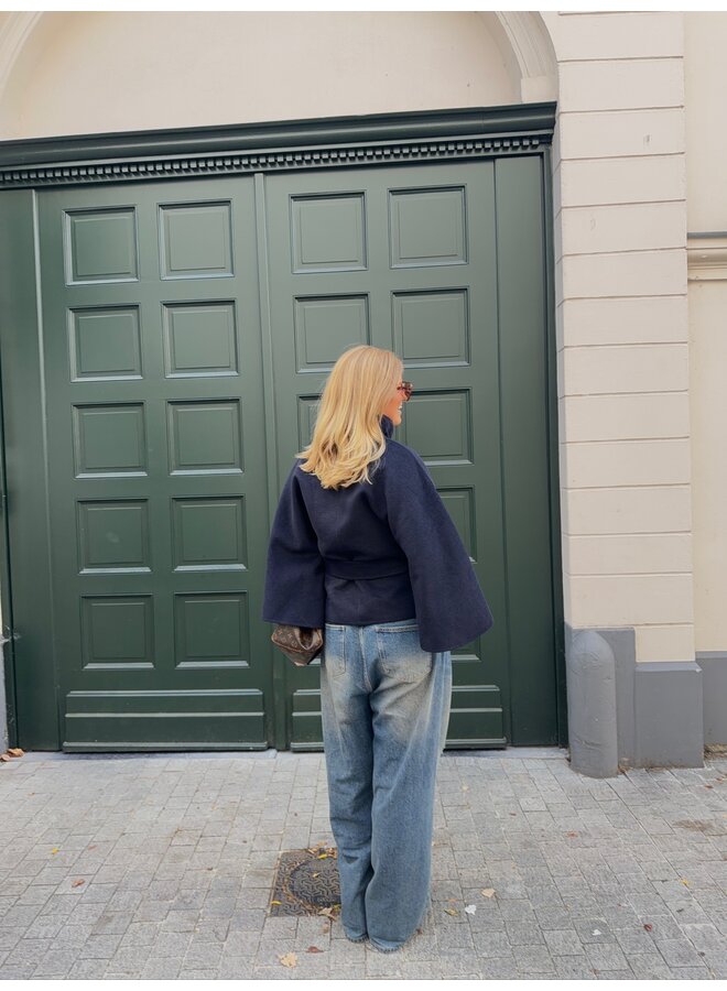 YASALMIO WOOL JACKET NAVY