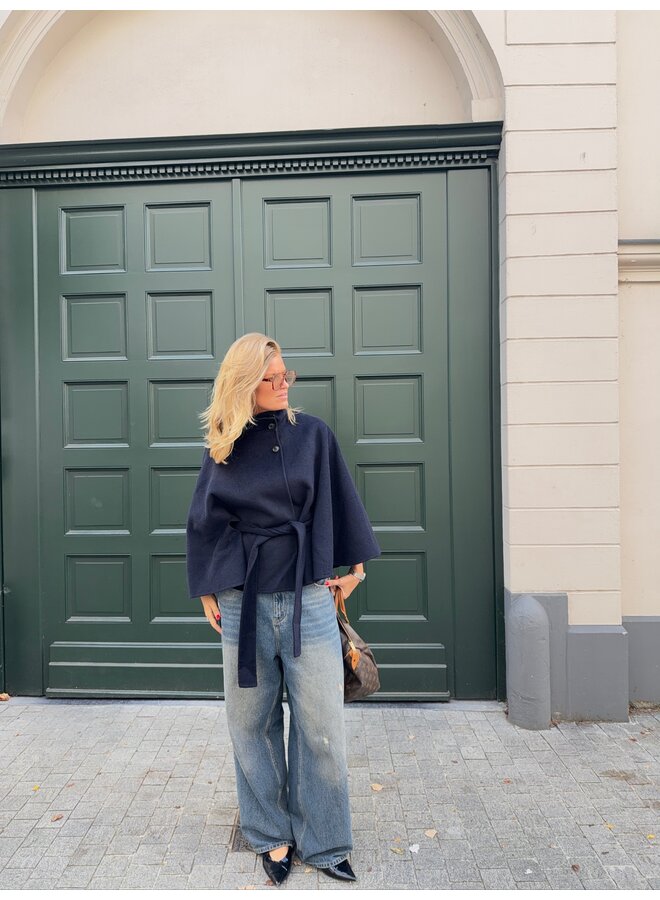 YASALMIO WOOL JACKET NAVY