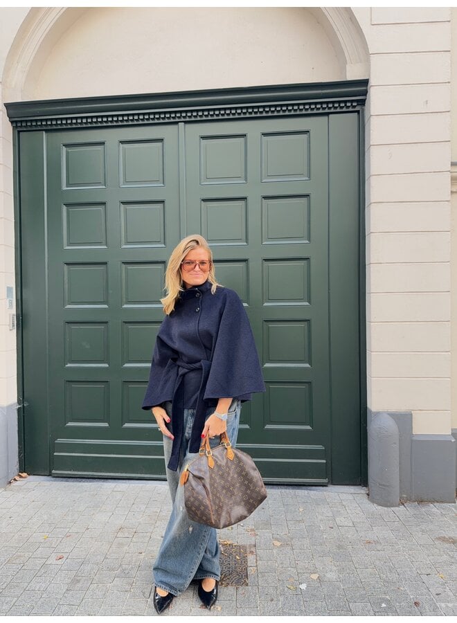 YASALMIO WOOL JACKET NAVY