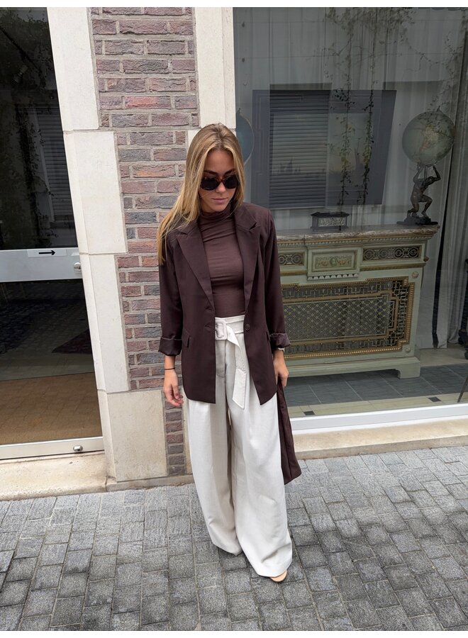YASALIKKA BELTED PANT PRISTINE/MELANGE