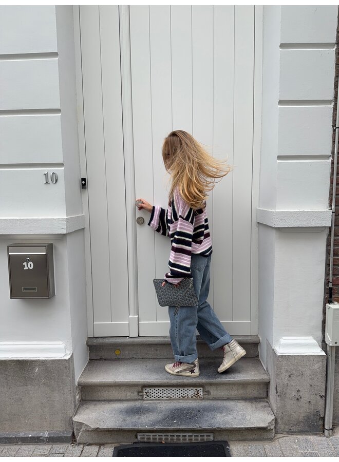 LAINEY JUMPER MULTISTRIPE PINK