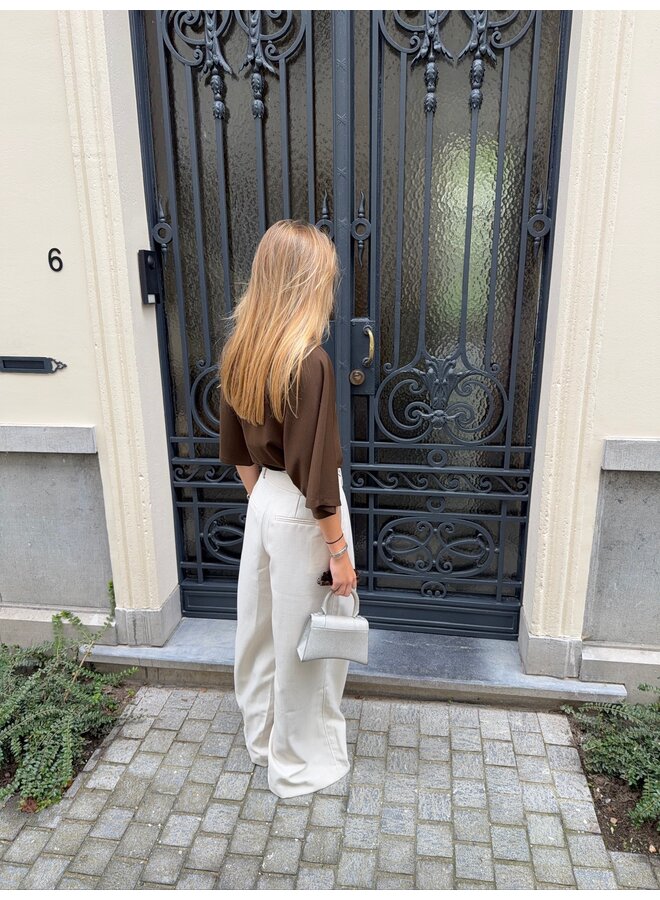 YASALIKKA BELTED PANT PRISTINE/MELANGE