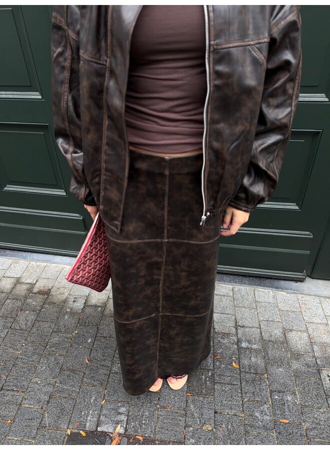 YASWOOLAN HIGH NECK TOP CHOCOLATE BROWN