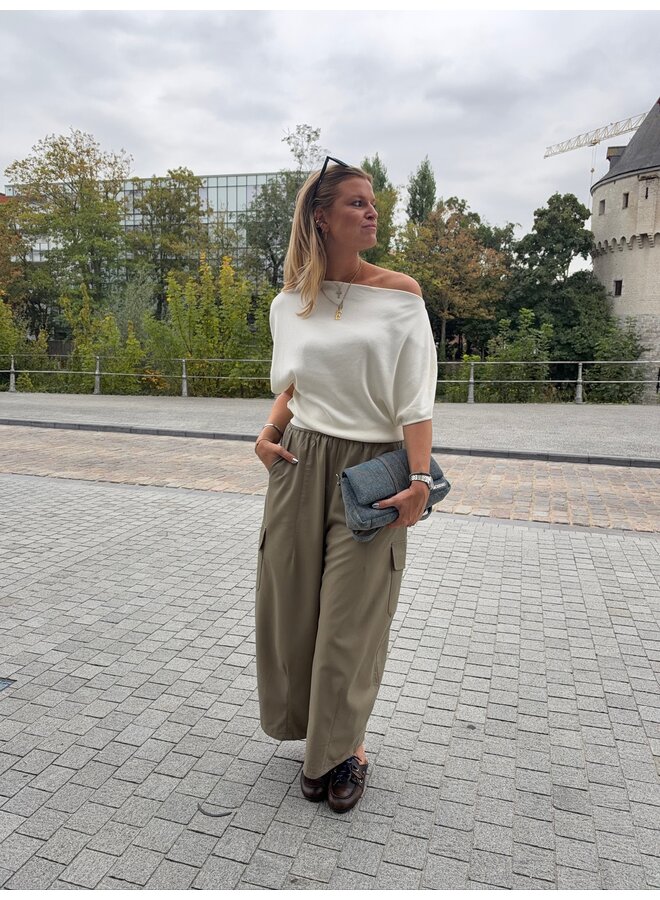 CIRO OFF SHOULDER TOP ECRU