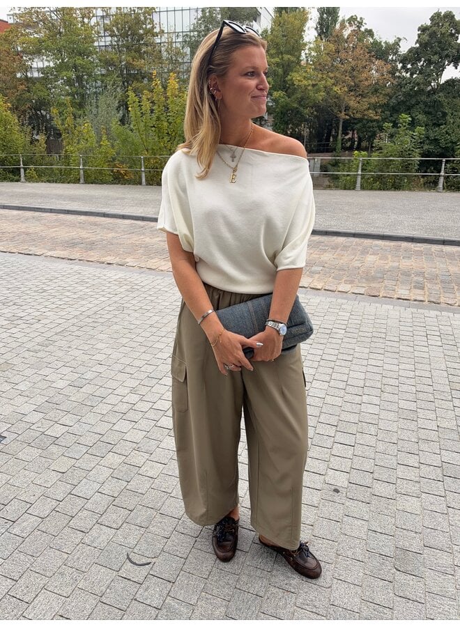 CIRO OFF SHOULDER TOP ECRU