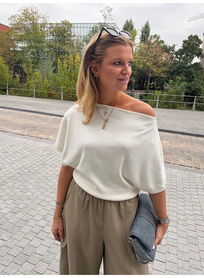 CIRO OFF SHOULDER TOP ECRU