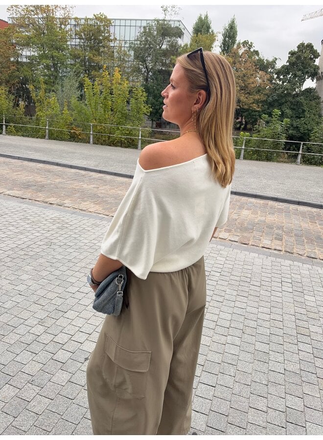 CIRO OFF SHOULDER TOP ECRU