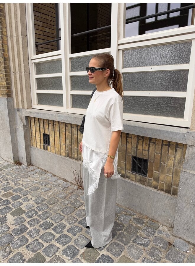 NOLA T-SHIRT LACE WHITE