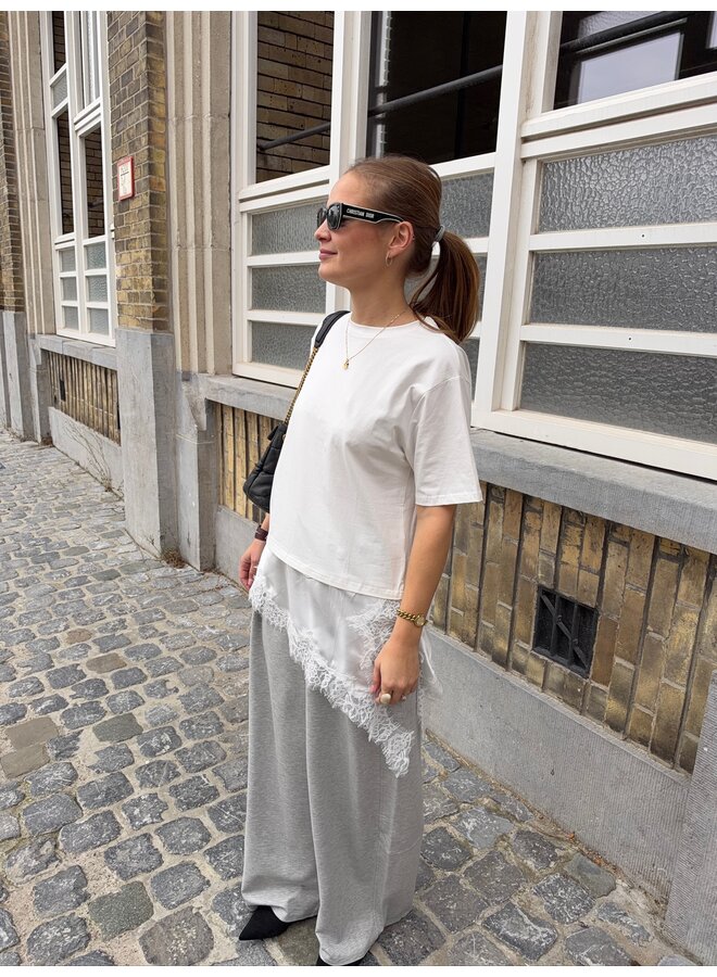 NOLA T-SHIRT LACE WHITE