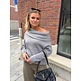 NOMI OFF SHOULDER SWEATER GREY