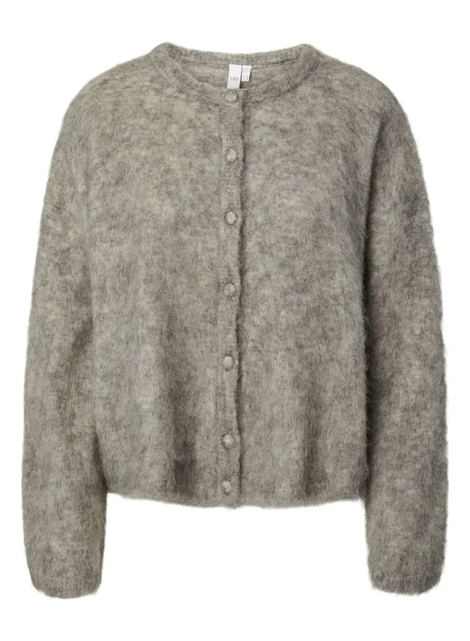 YASTILDE MOHAIR CARDIGAN GRAY